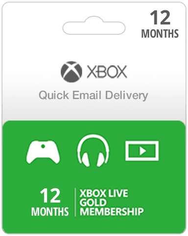 12 Month Membership - Xbox Live Gold Subscription Card (Email Delivery)
